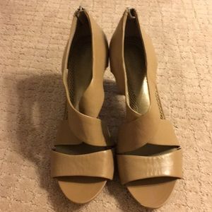 Tan heeled sandals
